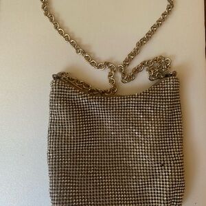 Elegant Silver Chainmail Rhinestone Evening Bag